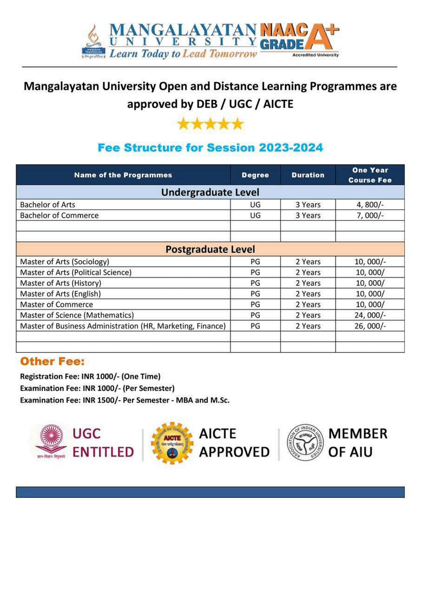 ODL-FEE-JULY-23